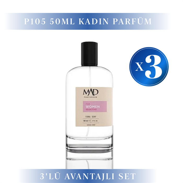 Mad Parfüm 3 Adet 50 ml P105 Selective Kadın Parfüm SetiMad Parfüm50 ml