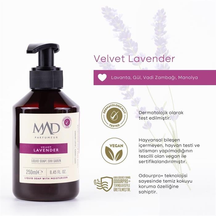 Mad Velvet Lavender Sıvı Sabun 250 mlMAD Parfumeur250 ml