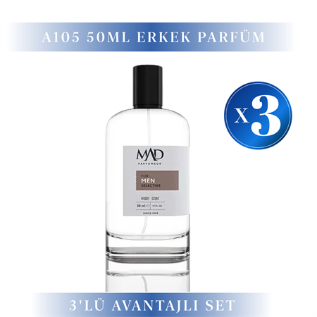 Mad Parfüm 3 Adet 50 ml A105 Selective Erkek Parfüm SetiMad Parfüm50 ml