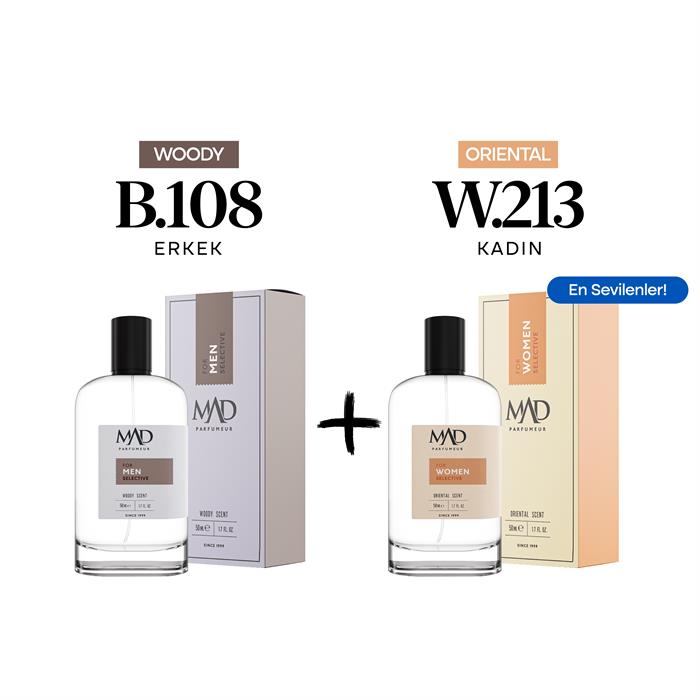 W213 Kadın B108 Erkek 50 ml 2li Selective Parfüm SetiMAD ParfumeurSelective