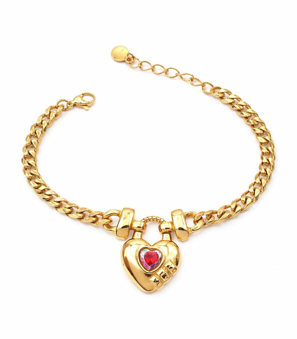 Welch Gold Steel Padlock Bracelet