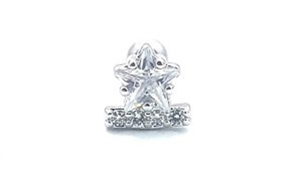 ​​​​​​​​​​​Welch Baget Taşlı Yıldız Çelik Tragus Piercing