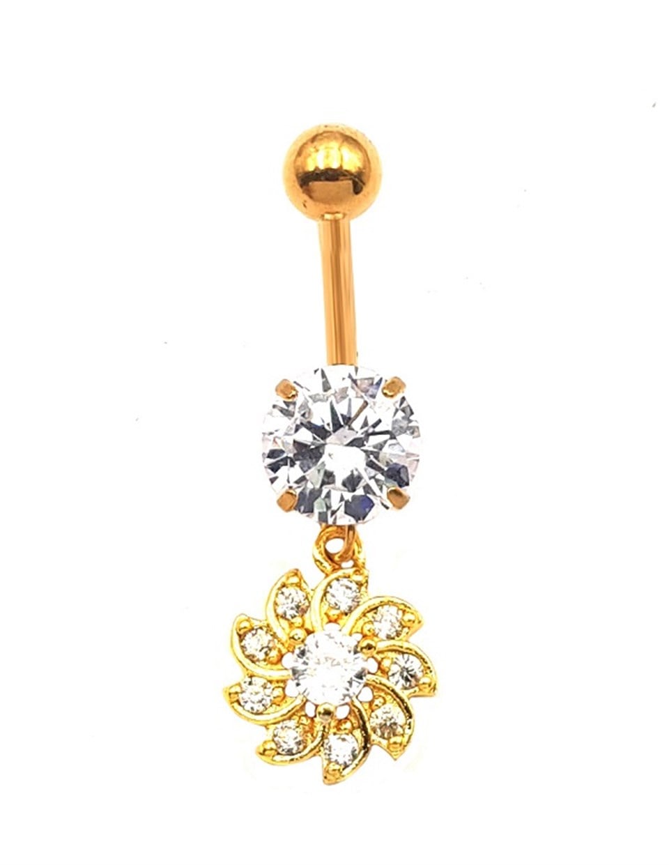 ​​Welch Çelik Çiçekli Göbek Piercing
