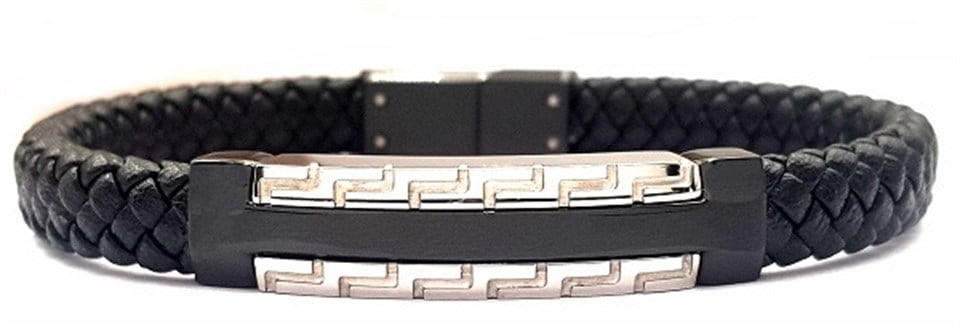 ​​Welch Çelik Erkek Deri Bileklik