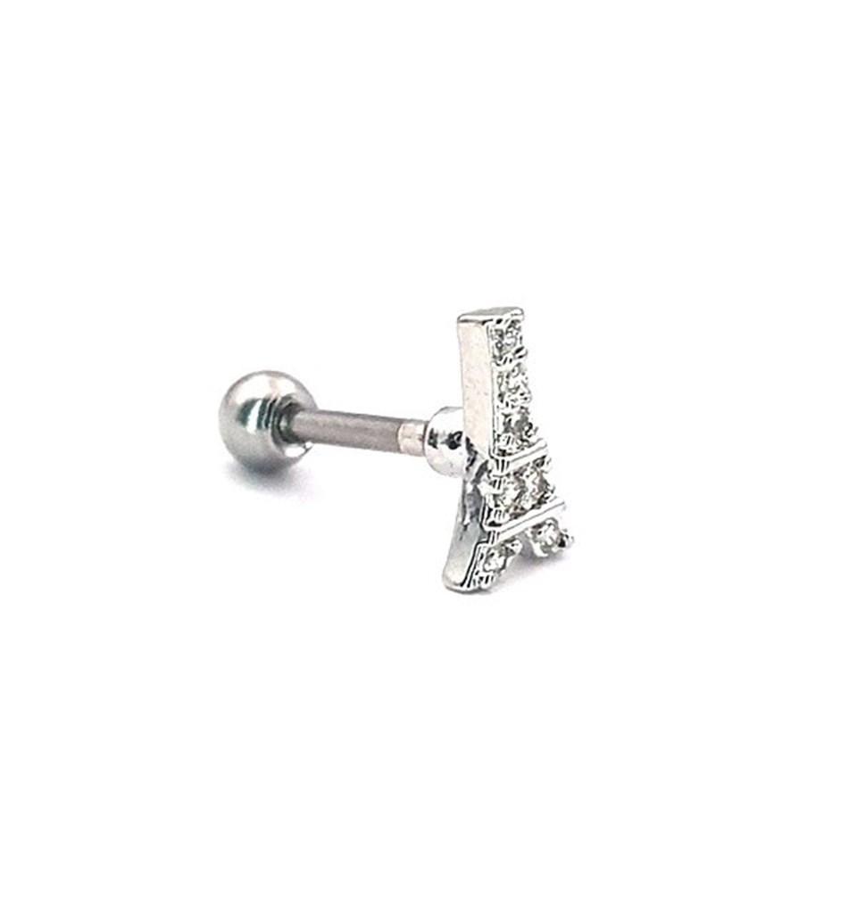 ​​​Welch Steel Eiffel Tower Tragus Piercing