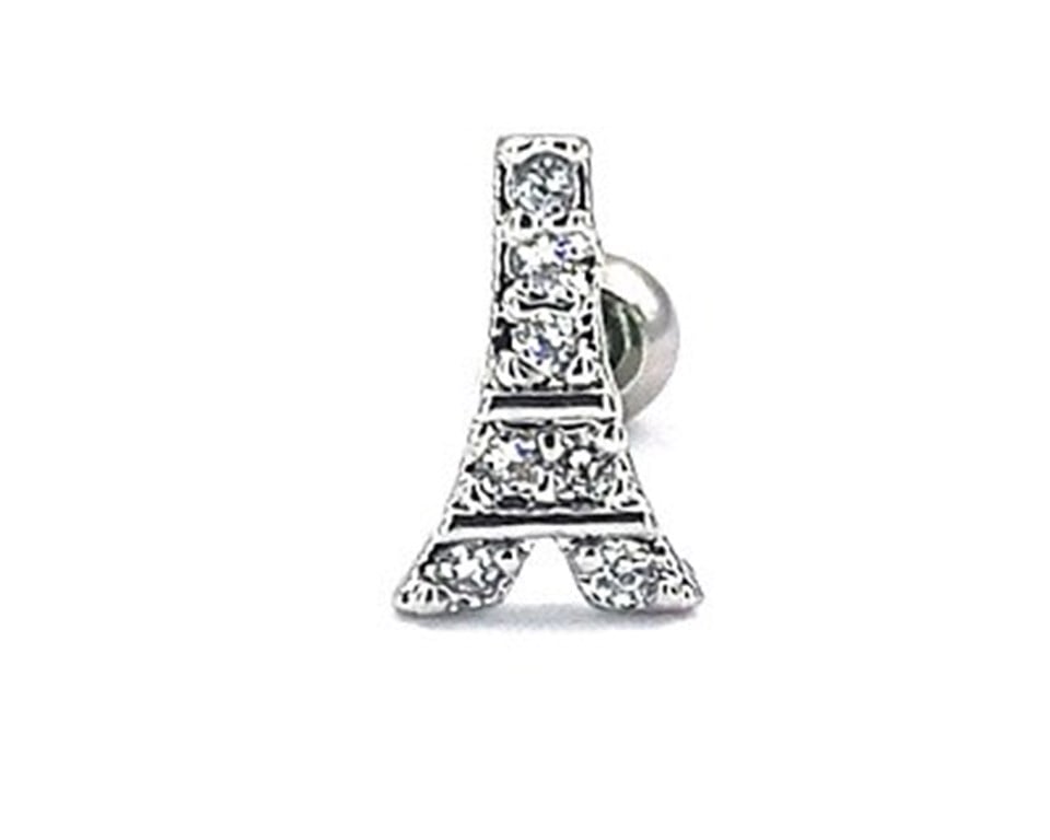 ​​​Welch Steel Eiffel Tower Tragus Piercing