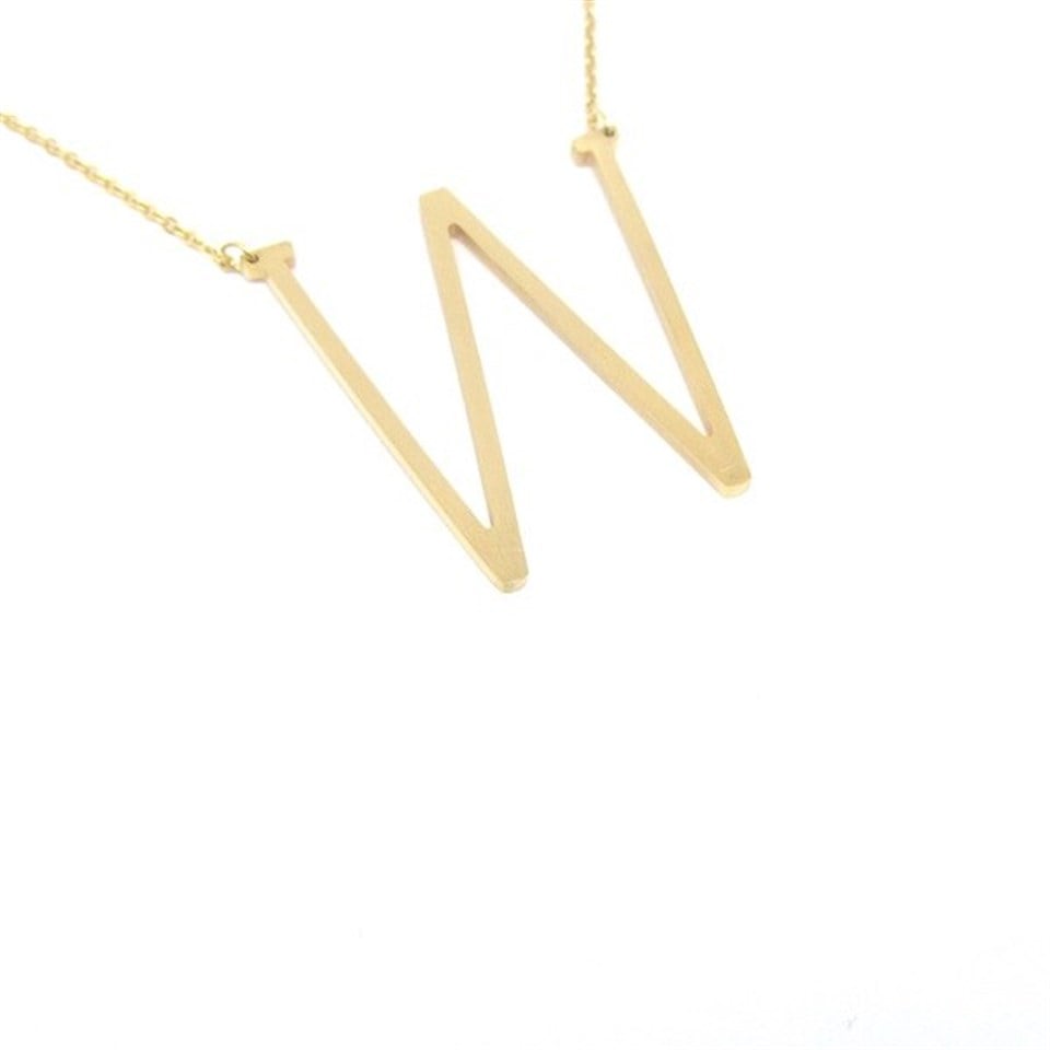 ​​​​​​​​​​​​​​​​​​​​​​​​​​​​​​ Welch Çelik Gold W Harfli Kadın Kolye