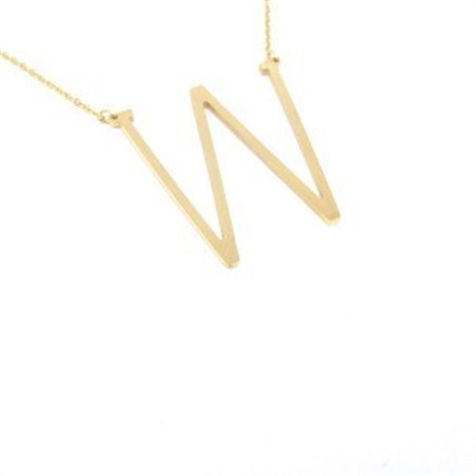 ​​​​​​​​​​​​​​​​​​​​​​​​​​​​​​ Welch Çelik Gold W Harfli Kadın Kolye