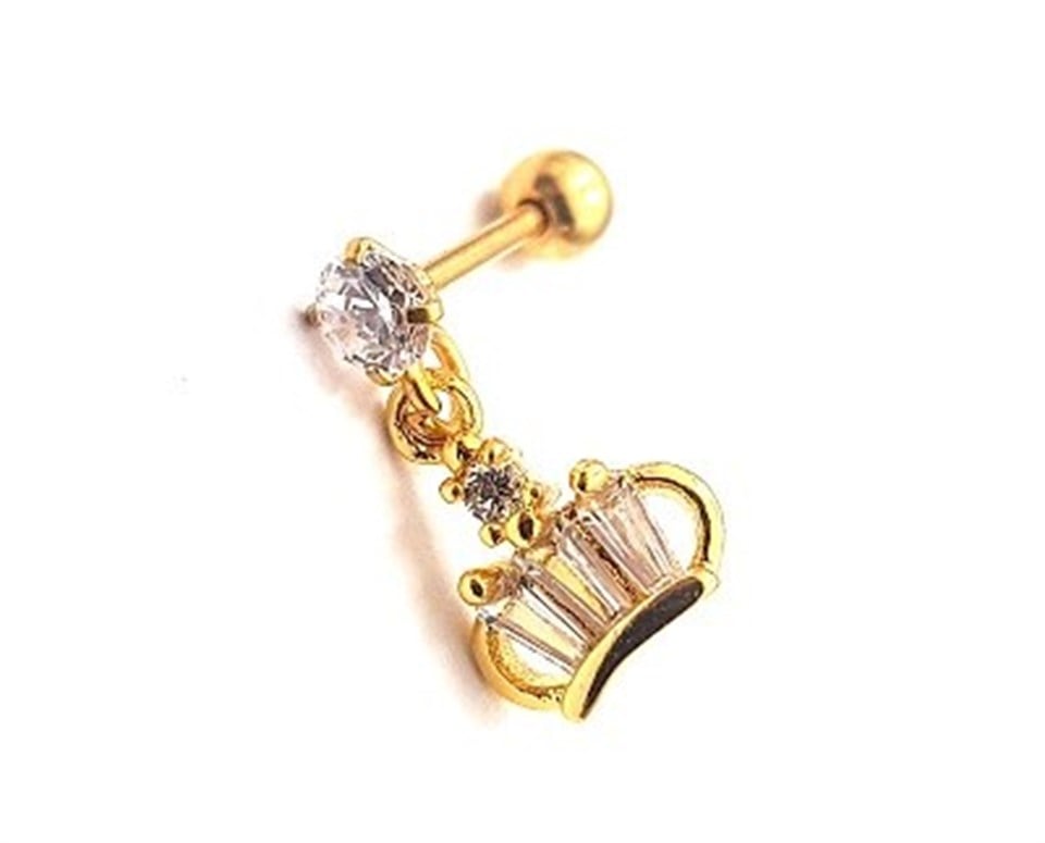 ​​Welch Çelik Helix Baget Taşlı Piercing