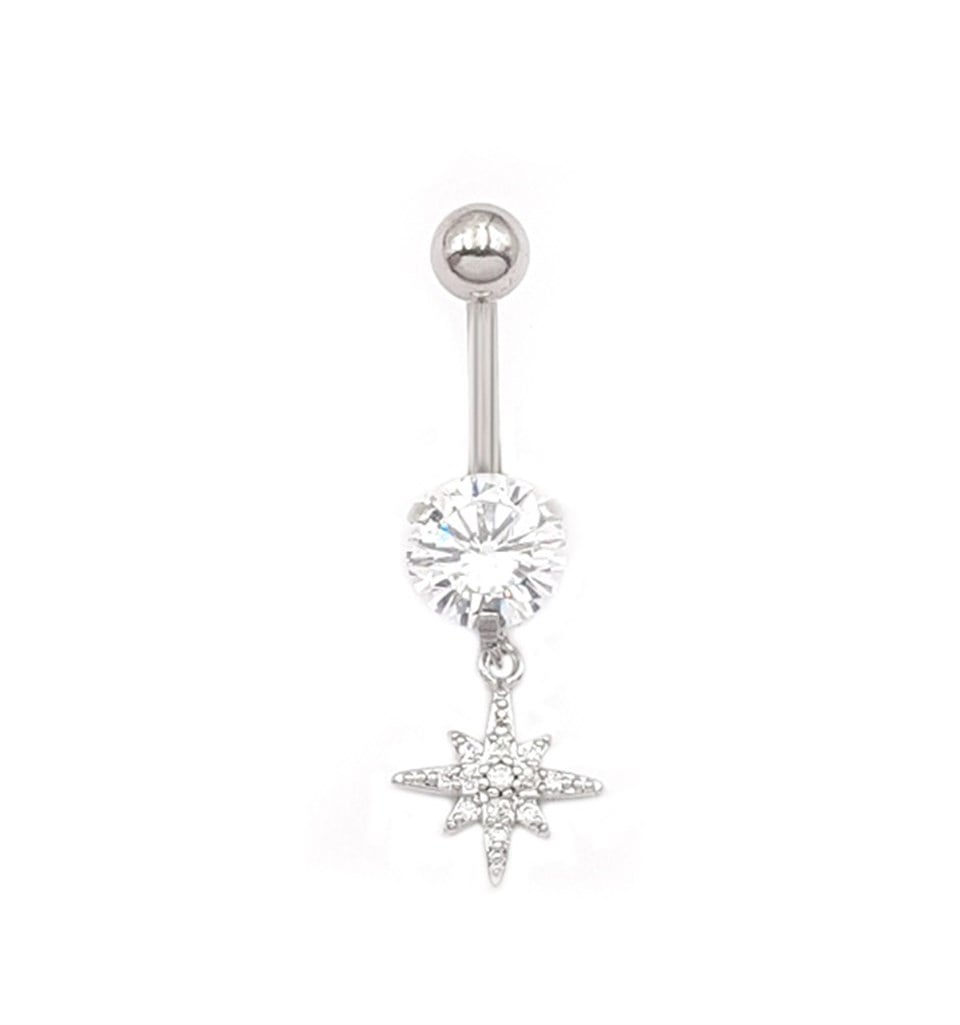 ​​Welch Çelik Helix Tragus Kutup Yıldızı Göbek Piercing