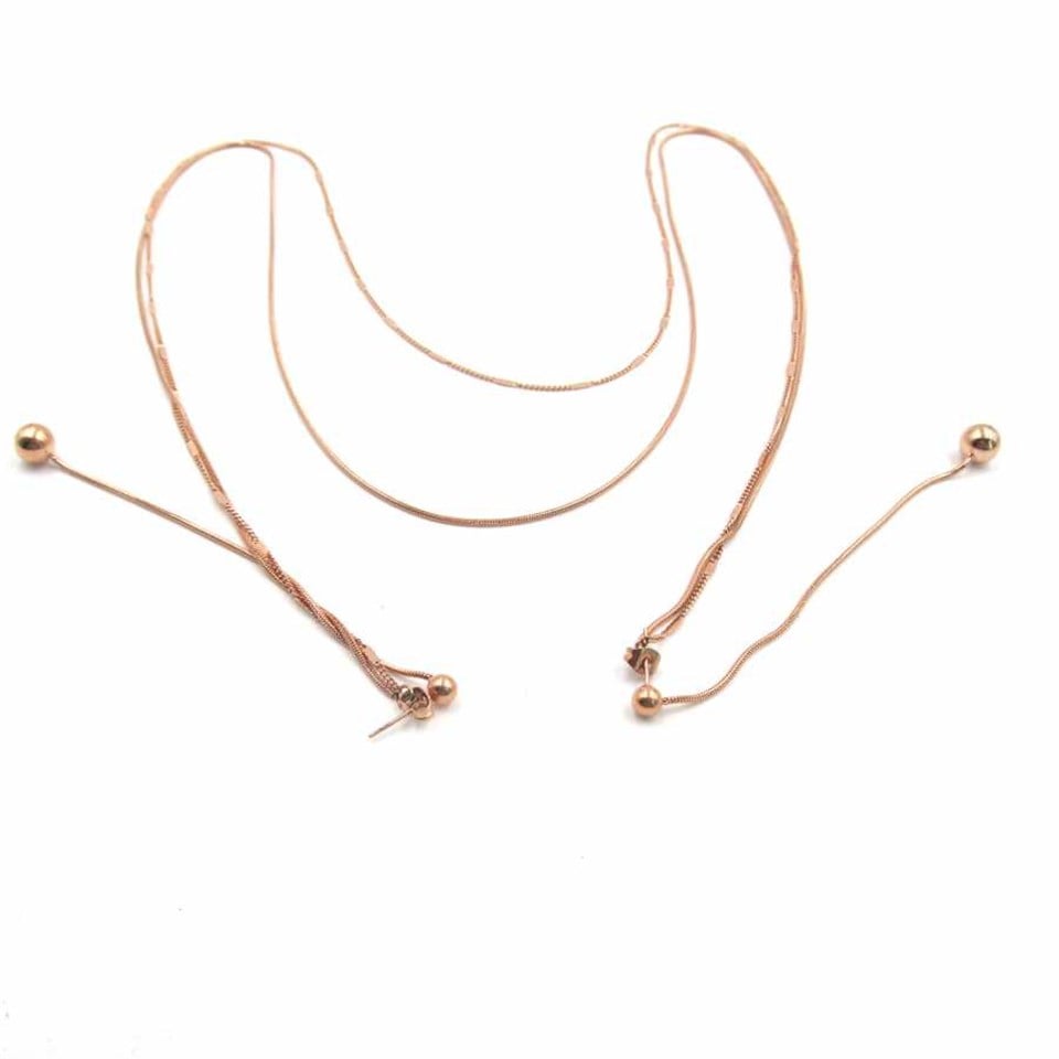 ​Welch Çelik Küpeli Dekolte Kolye