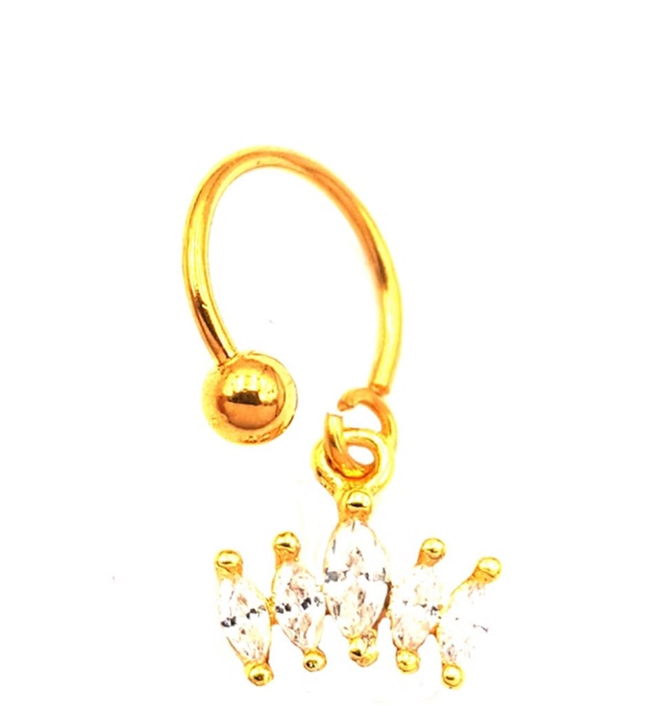 ​​ Welch Çelik Sallantılı Baget Taşlı Piercing