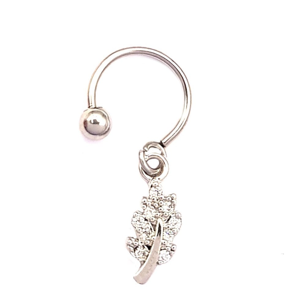 ​ Welch Çelik Sallantılı Yaprak Piercing