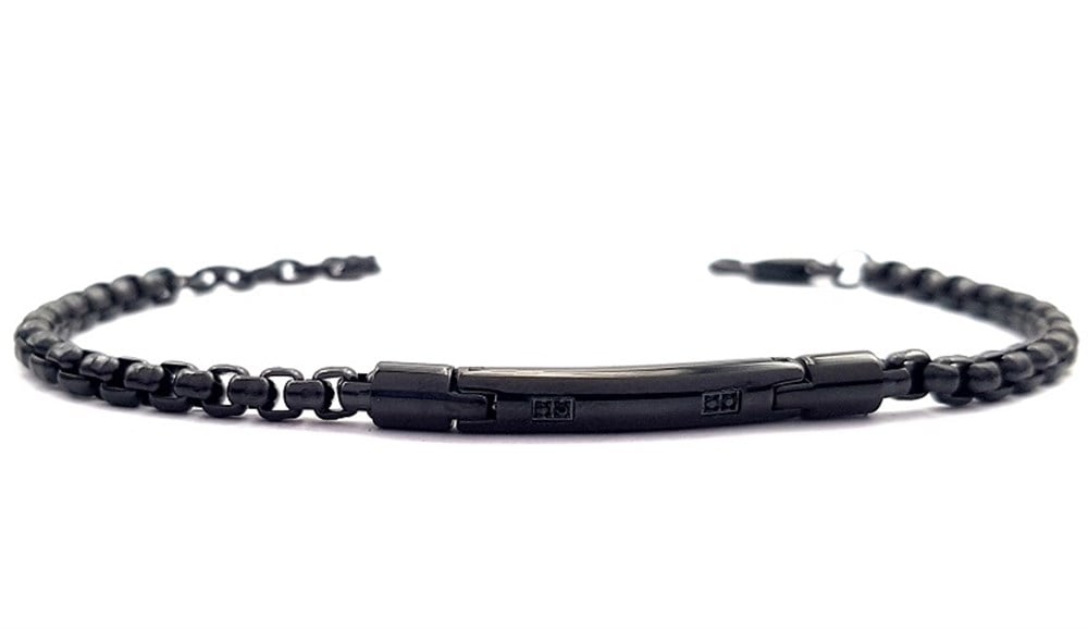 ​​Welch Çelik Siyah Taşlı Bileklik