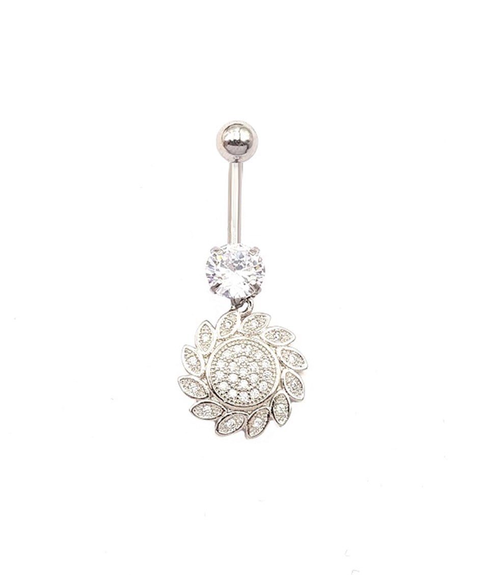 ​​Welch Çelik Taşlı Güneşli Göbek Piercing