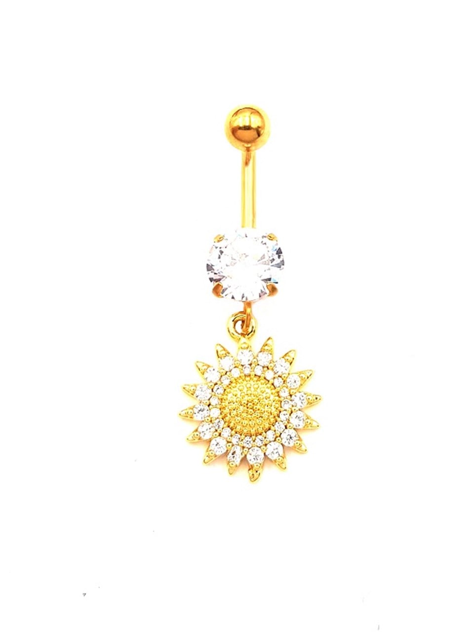 ​​Welch Çelik Taşlı Güneşli Göbek Piercing