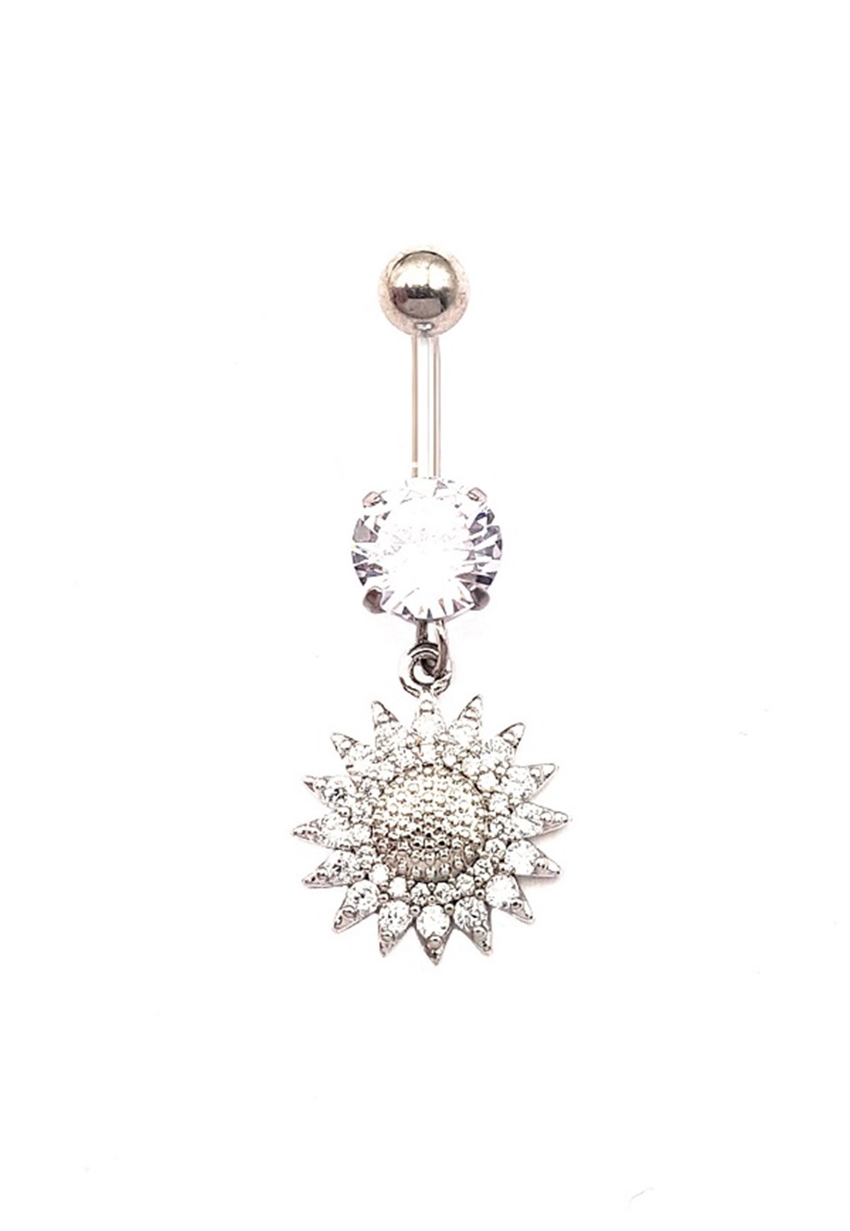 ​​Welch Çelik Taşlı Güneşli Göbek Piercing