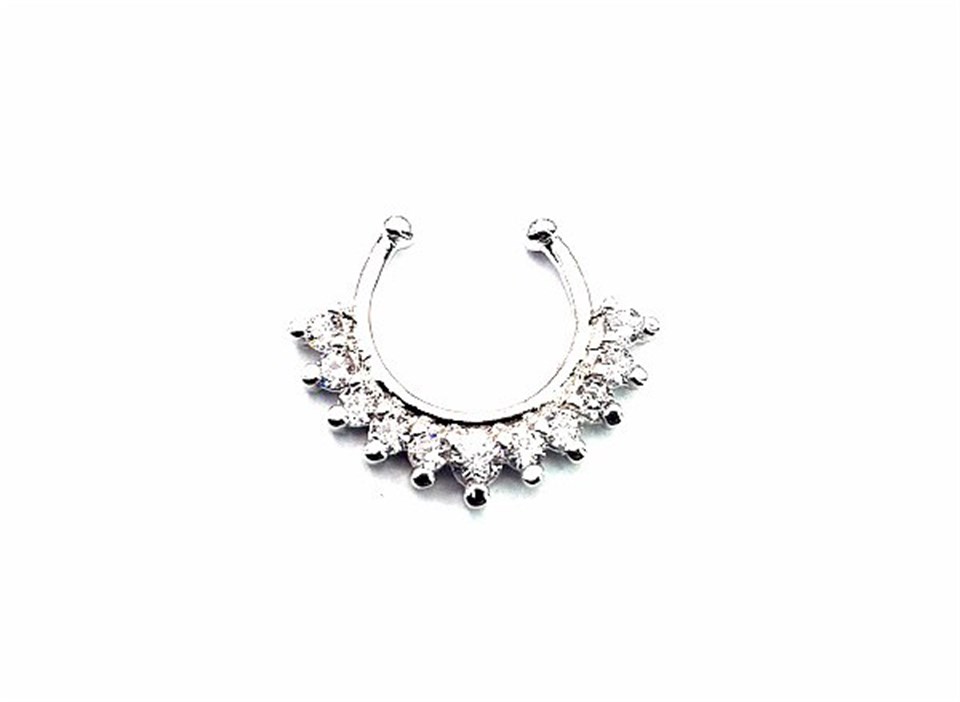 ​​​​​​​​Welch Çelik Taşlı Halka Burun Hızma Piercing