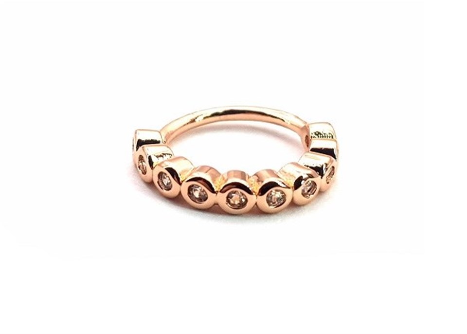 ​​​​​​​​Welch Steel Stone Hoop Nose Ear Piercing