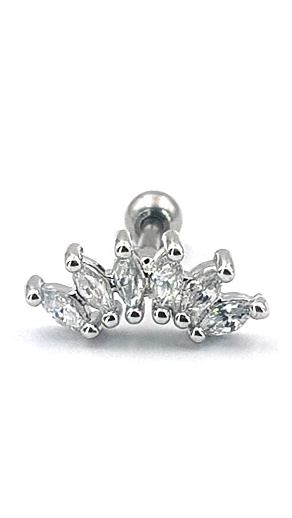 ​​​​​​​​​ ​​​Welch Çelik Tragus Baget Taşlı Piercing