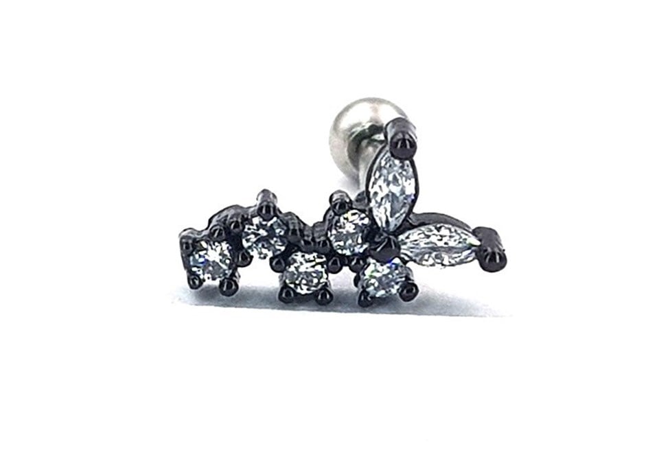 ​​​​​​​​​ ​​​Welch Çelik Tragus Baget Taşlı Piercing