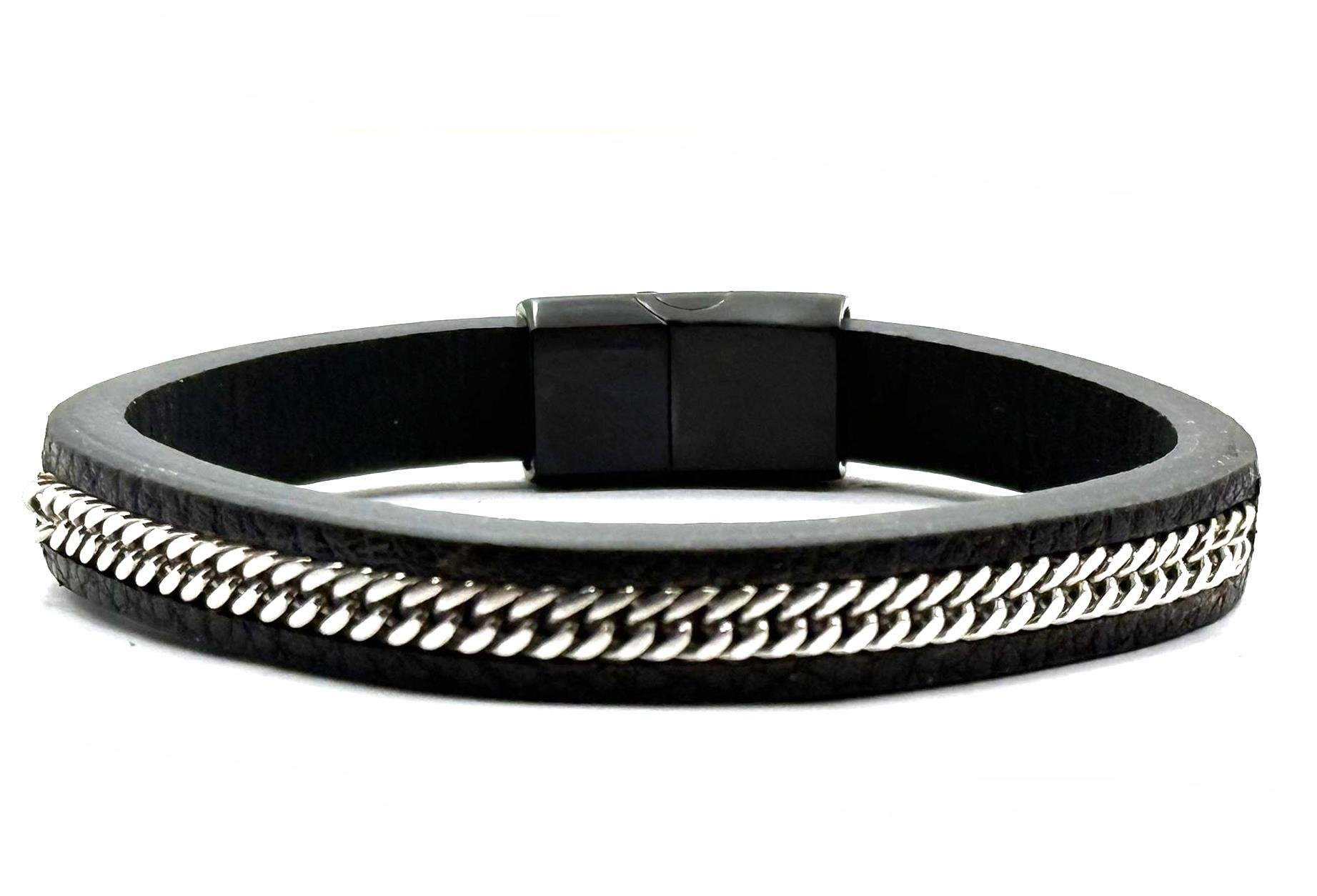 ​​Welch Çelik Zincirli Deri Bileklik