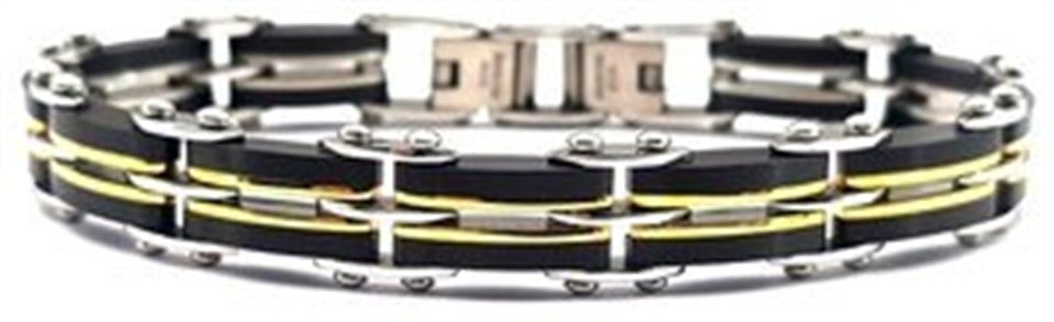 ​​​​​Welch Double Sided Mens Steel Bracelet