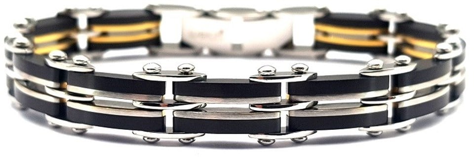 ​​​​​Welch Double Sided Mens Steel Bracelet