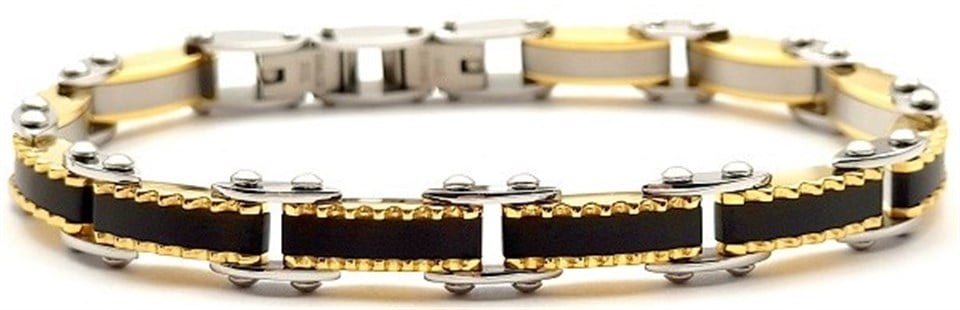 Welch Double Sided Gold Steel Bracelet