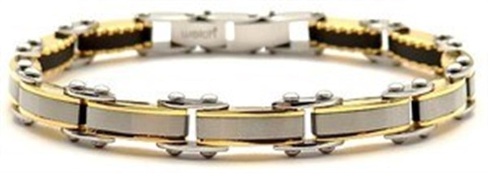 Welch Double Sided Gold Steel Bracelet