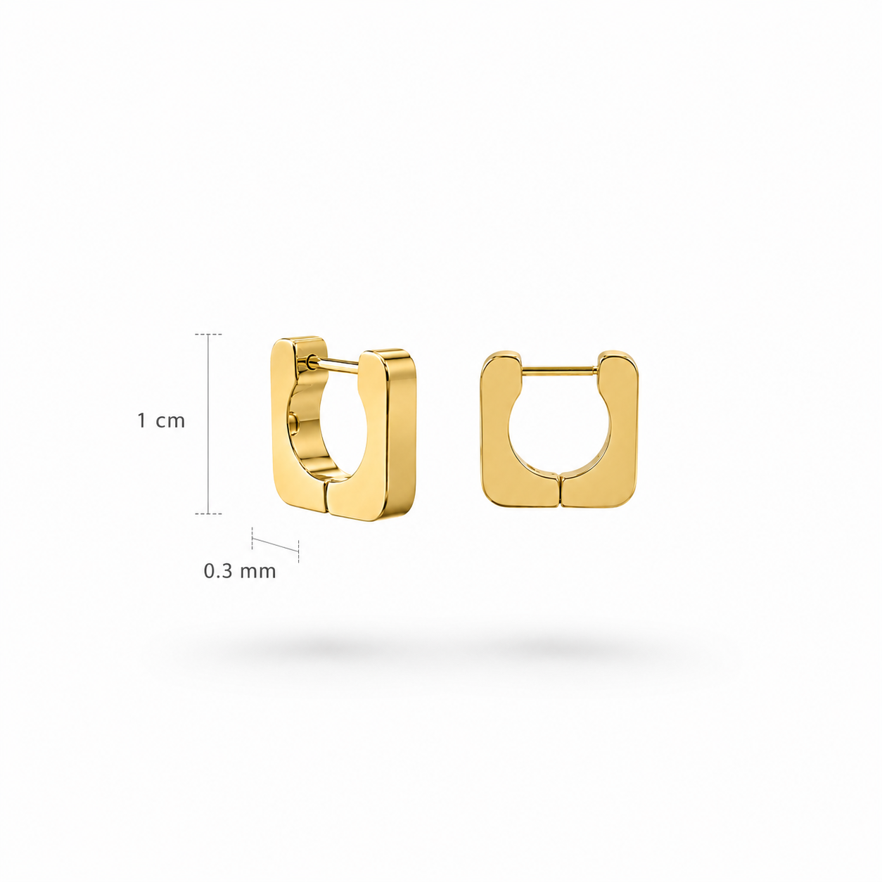 ​​​​​​​​​​​​​​Welch Gold Kadın Minimal Kare Çelik Küpe 