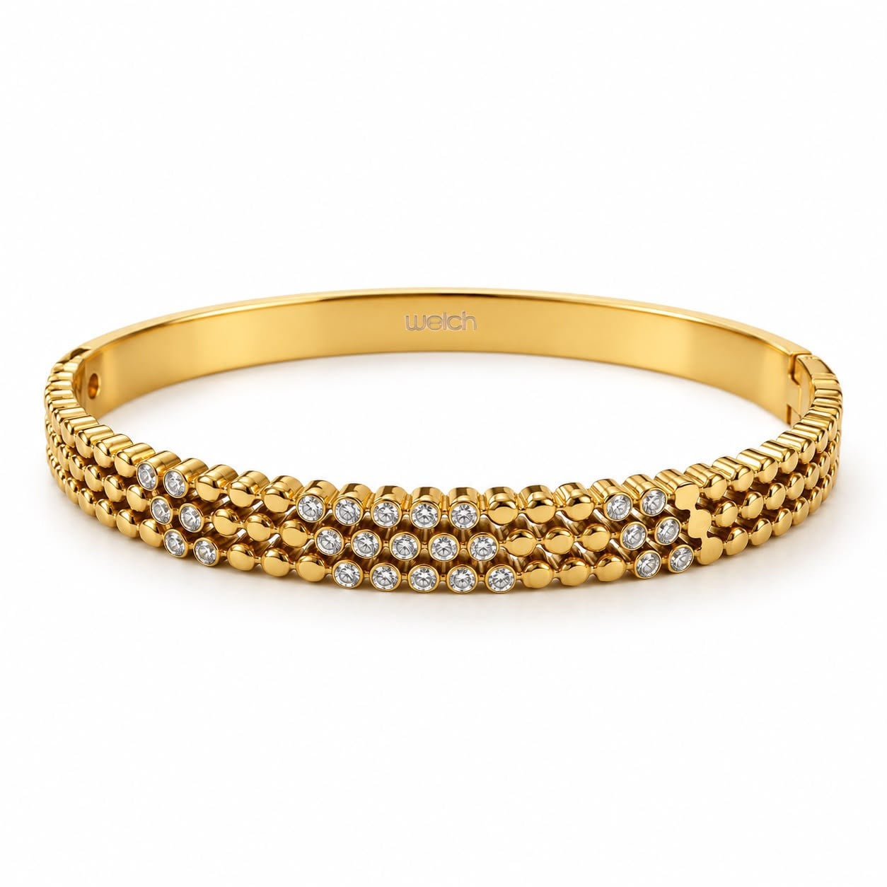 ​Welch Gold Taşlı Çelik Bileklik ​Welch Gold Taşlı Çelik Bileklik Kadın Çelik Bileklik ve Kadın Bileklik Modelleri - WELCH 