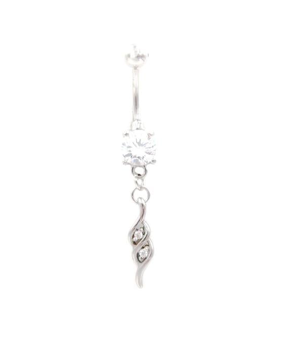 ​Welch Kadın Taşlı Çelik Göbek Piercing