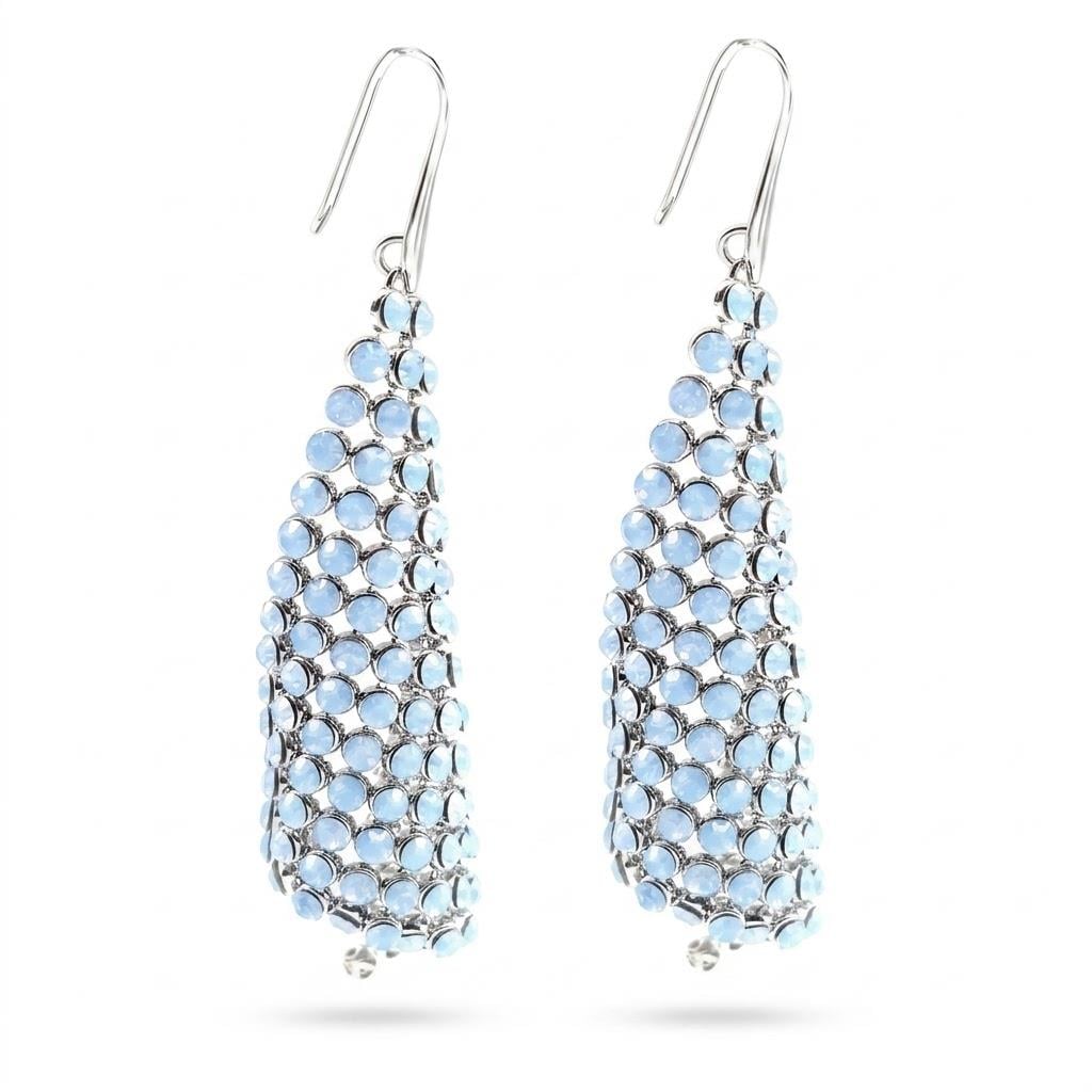 ​Welch Mavi Taşlı Swarovski Küpe