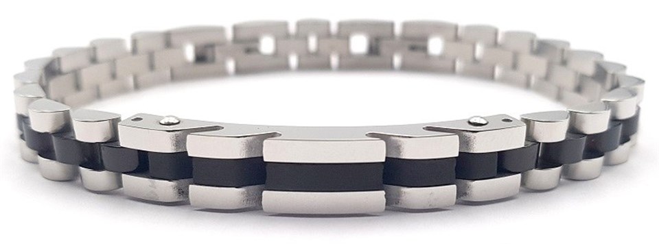 ​​​​​Welch Black White Steel Bracelet