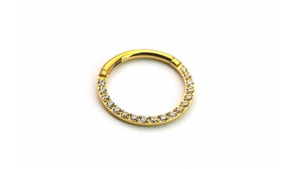 ​​​​​​​​Welch Titanyum Taşlı Halka Burun Hızma Piercing