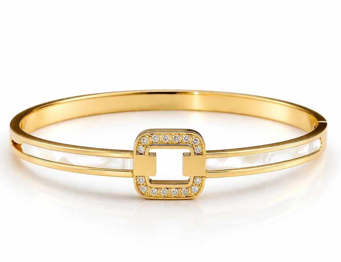 Welch Taşlı Mineli Gold Çelik Bileklik Bileklik Modelleri ve Bileklik Fiyatları I WELCH 