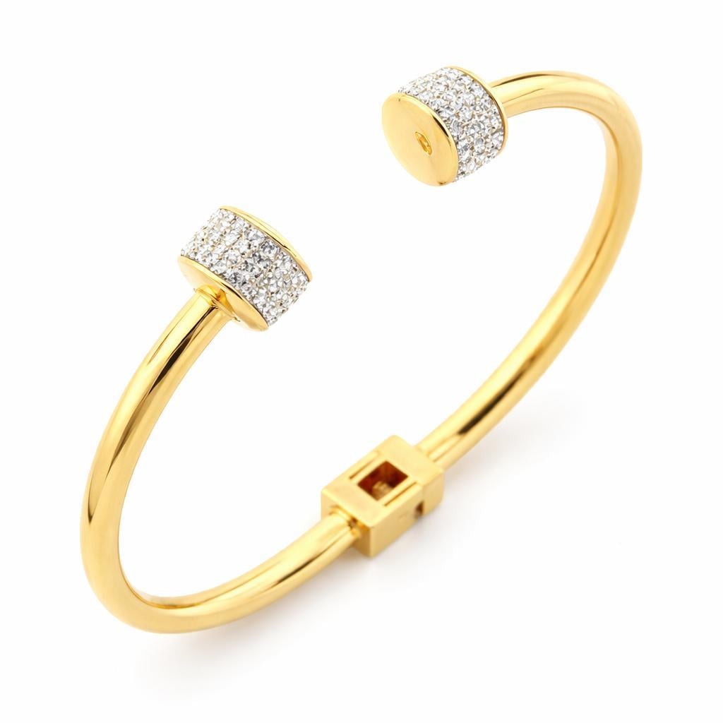 Welch Gold Taşlı Kadın Çelik Bileklik Bileklik Modelleri ve Şık Bileklikler - WELCH 