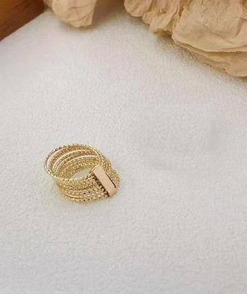 Welch Çoklu Halka Altın Kaplama Çelik Yüzük