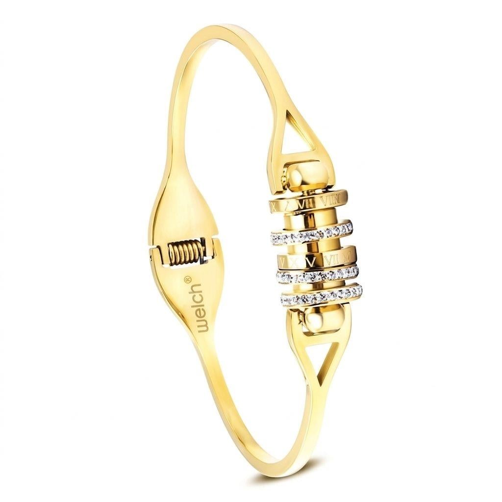 Welch Gold Taşlı Kadın Çelik Bileklik Çelik Kadın Bileklik Modelleri - WELCH 