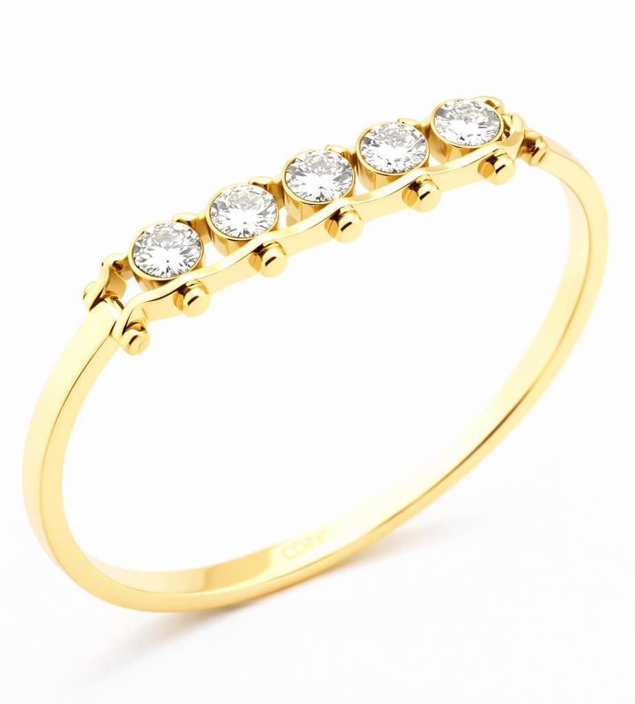 Welch Gold Beş Taşlı Çelik Bileklik Çelik Kadın Bileklik ve Çelik Bileklik Modelleri - WELCH 