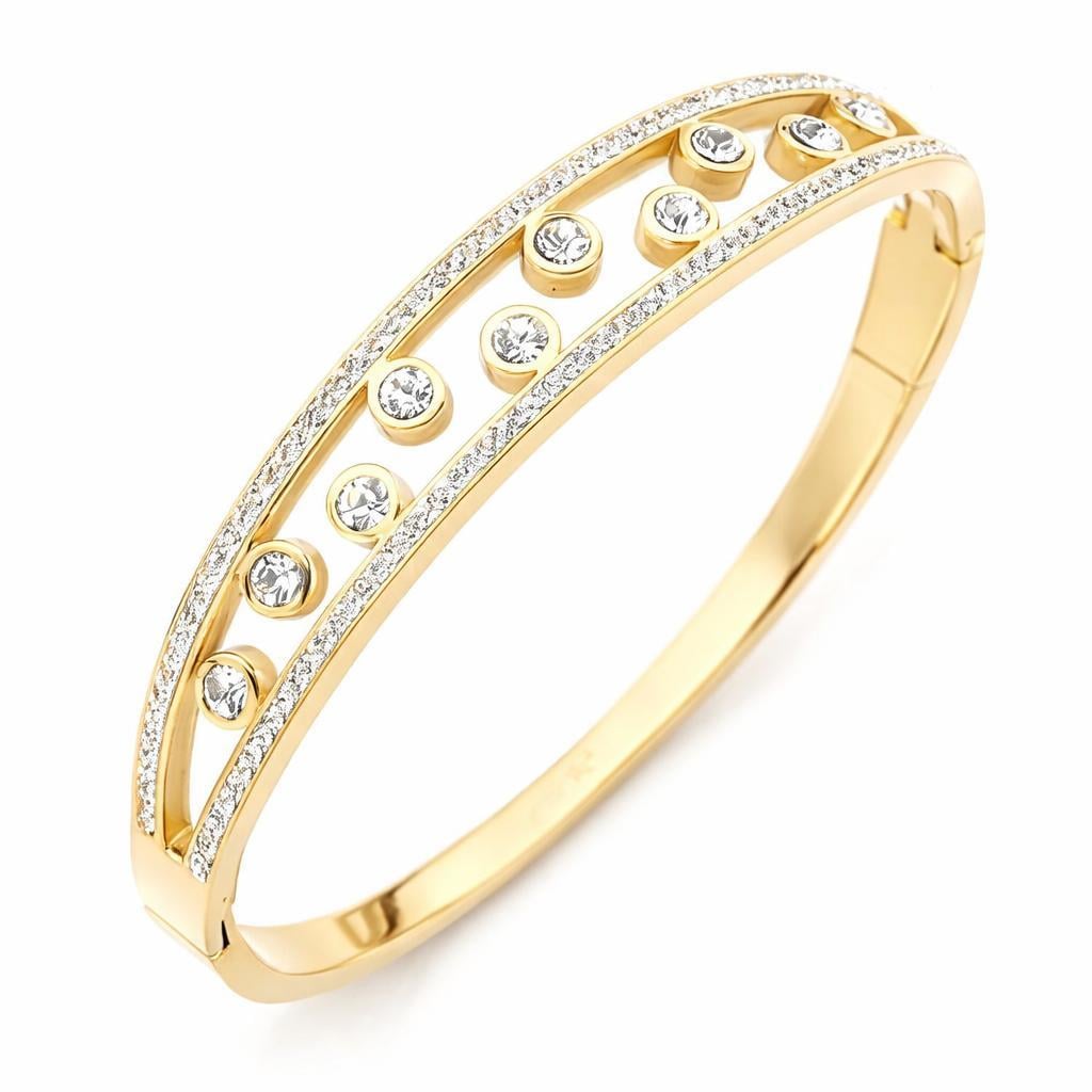 Welch Gold Taşlı Kadın Çelik Bileklik Çelik Kadın Bileklik ve Çelik Takı Modelleri - WELCH 