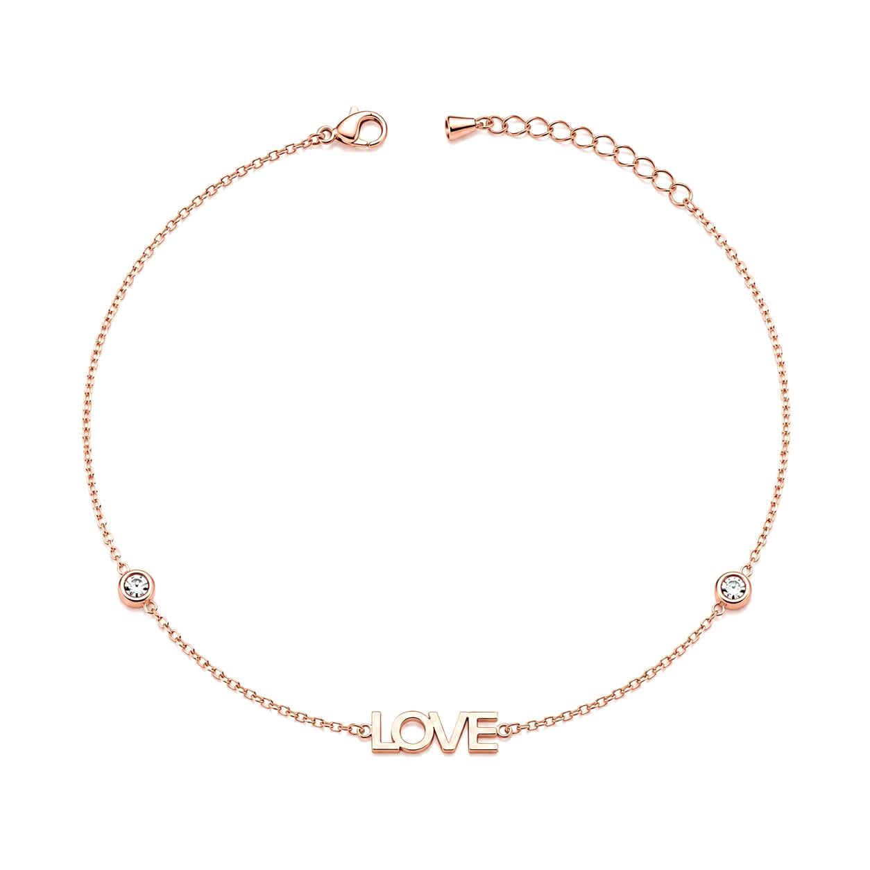 Welch Rose Çelik Love Halhal Çelik Kadın Kolye, Bileklik, Küpe , Yüzük, Halhal  ve Piercing Modelleri- WELCH 