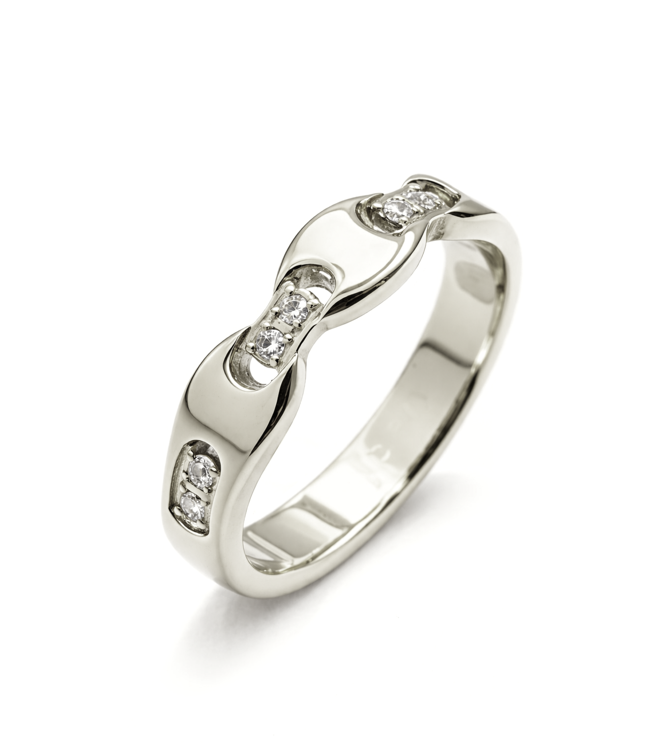 Welch Taşlı Çelik Yüzük Çelik Kadın Kolye, Bileklik, Küpe , Yüzük, Halhal  ve Piercing Modelleri- WELCH 