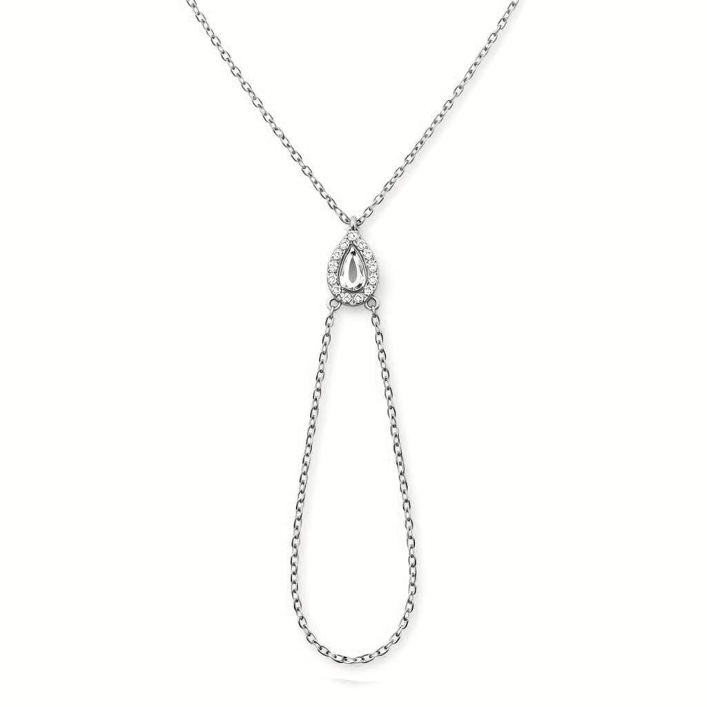 Welch Damla Taşlı Gümüş Şahmeran ​​​​​​​ Çelik Kadın Kolye, Bileklik, Küpe , Yüzük, Halhal  ve Piercing Modelleri- WELCH 