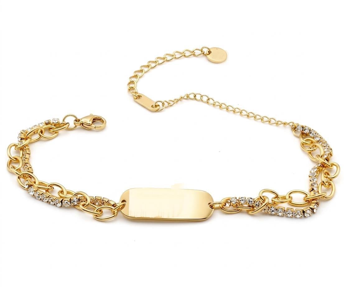 Welch Gold Çelik Zincirli Su Yolu Bileklik Çelik Kadın Kolye, Bileklik, Küpe , Yüzük, Halhal  ve Piercing Modelleri- WELCH 
