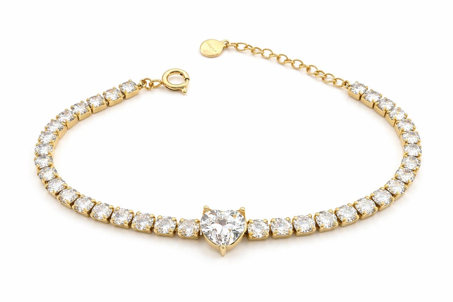 ​​​​Welch Gold Çelik Kalpli Su Yolu Bileklik Çelik Kadın Kolye, Bileklik, Küpe , Yüzük, Halhal  ve Piercing Modelleri- WELCH 