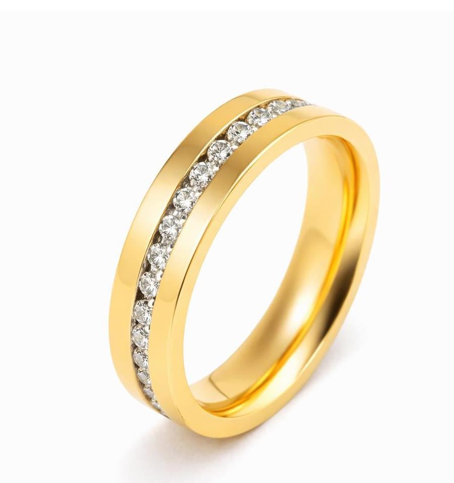 Welch Gold Tam Tur Kadın Çelik Yüzük Çelik Kadın Kolye, Bileklik, Küpe , Yüzük, Halhal  ve Piercing Modelleri- WELCH 