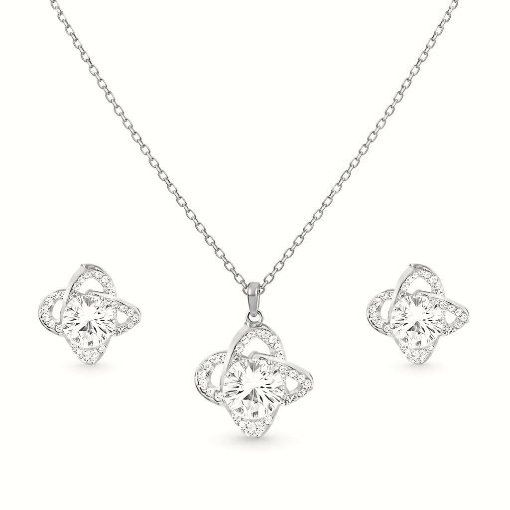 Welch Milano 925 Ayar Kararmaz Gümüş Kolye Küpe Set Çelik Kadın Kolye, Bileklik, Küpe , Yüzük, Halhal  ve Piercing Modelleri- WELCH 