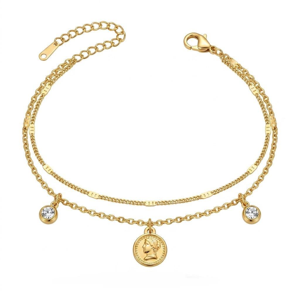 Welch Gold Çelik Para Halhal Çelik Kadın Kolye, Bileklik, Küpe , Yüzük, Halhal  ve Piercing Modelleri- WELCH 